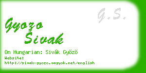 gyozo sivak business card
