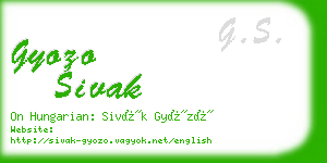 gyozo sivak business card